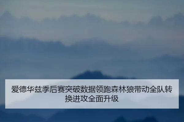 爱德华兹季后赛突破数据领跑森林狼带动全队转换进攻全面升级